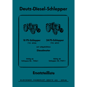 Deutz F2L612/6 und F2L612/5 Ersatzteilkatalog