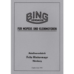 Bing Vergaser Handbuch und Ersatzteilkatalog