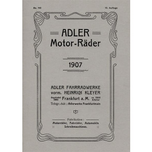 Adler - Motorräder 1907 Prospekt