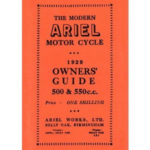 Ariel Motor Cycle 500 & 550 ccm 1929 Owner's Guide