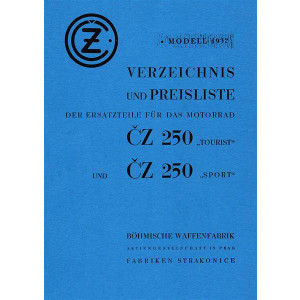 CZ 250 Tourist und 250 Sport Ersatzteilkatalog