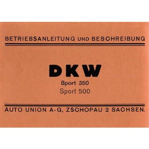DKW Sport 350 und Sport 500 Betriebsanleitung
