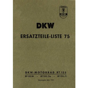 DKW RT125 Modelle Ersatzteilkatalog