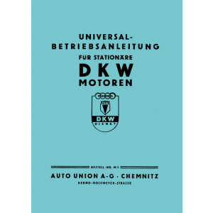 DKW Stationäre Motoren Betriebsanleitung
