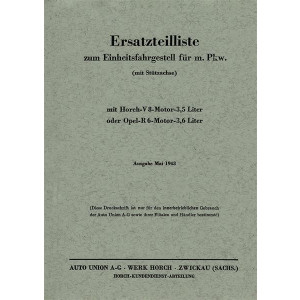 Horch Einheitsfahrgestell Ersatzteilkatalog