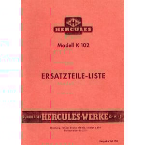 Hercules K102 Ersatzteilkatalog