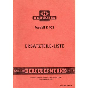 Hercules K102 Ersatzteilkatalog