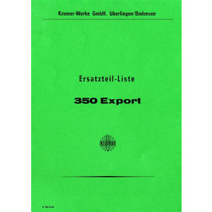 Kramer 350 Export Ersatzteilliste