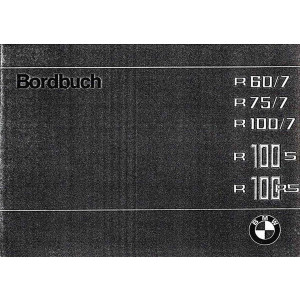BMW R60/7 R75/7 R100/7 R100/S R100/RS Betriebsanleitung