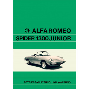 Alfa Romeo Spider 1300 Junior Betriebsanleitung und Wartung
