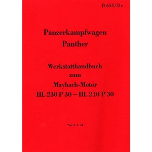Panzerkampfwagen Panther Maybach-Motor Werkstatthandbuch