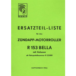 Zündapp Bella R153 Ersatzteilkatalog