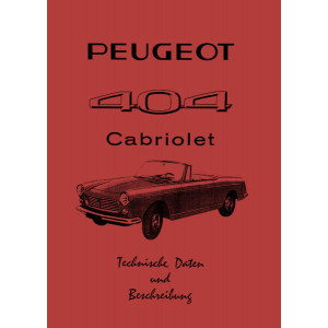 Peugeot 404 Cabriolet  Betriebsanleitung