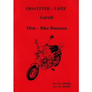 Garelli Bonanza Mini-Bike Ersatzteilliste