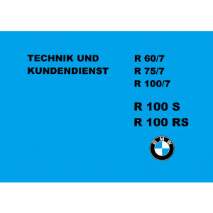 BMW R60/7 R75/7 R100/7 R100S R100RS Bedienungsanleitung