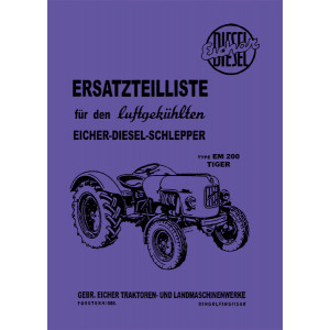 Eicher Tiger EM200 Traktor Ersatzteilkatalog