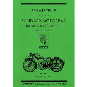 Zündapp DB200 DBL200 DBK200 Ersatzteilkatalog