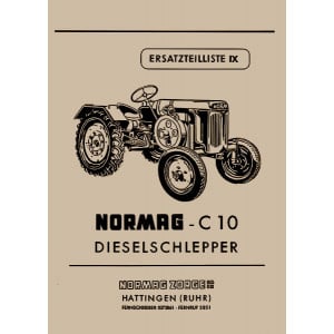 Normag C10 Dieselschlepper Ersatzteilliste
