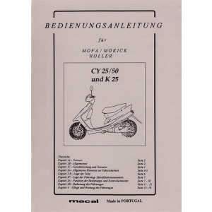 Macal CY25 CY50 K25 Mofa Mokick Roller Betriebsanleitung