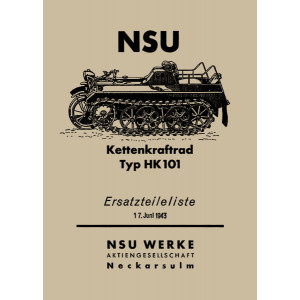 NSU Kettenkraftrad HK101 Ersatzteilkatalog