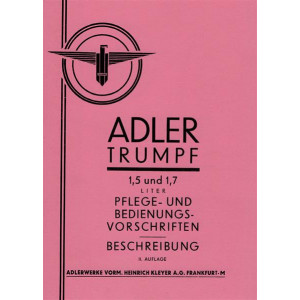 Adler Trumpf 1.5 und 1.5 Modelle Betriebsanleitung