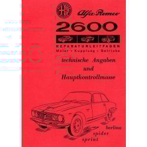 Alfa Romeo 2600 Berlina Spider Sprint Reparaturanleitung