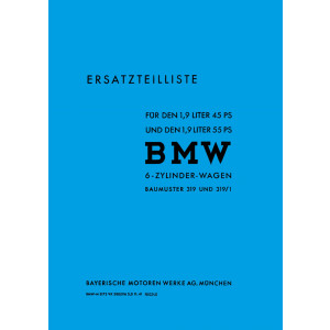 BMW 319 und Typ 319/1 Ersatzteilkatalog