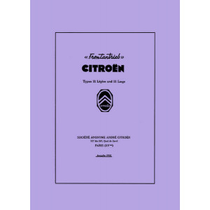 Citroen 11 Légère und Large Betriebsanleitung