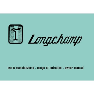 De Tomaso Longchamp Owner Manual
