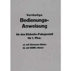 Einheitsfahrgestell für PKW mit Stoewer & BMW Motor Handbuch
