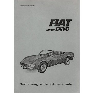 Fiat Spider Dino Betriebsanleitung