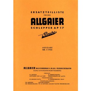Allgaier Schlepper AP 17, (Porsche-System), Ersatzteilkatalog