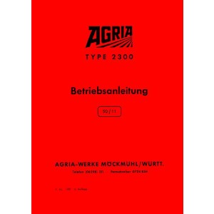 Agria 2300 Betriebsanleitung