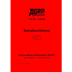 Agria 2300 Betriebsanleitung