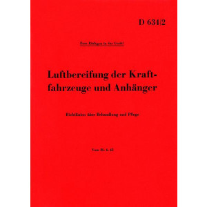 Luftbereifung der Kraftfahrzeuge und Anhänger Bedienung