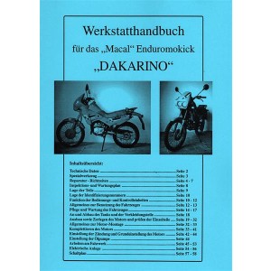 Werkstatthandbuch für das Macal Enduromokick Dakarino