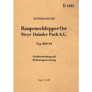 Steyr Raupenschlepper Ost RSO/01 Betriebsanleitung