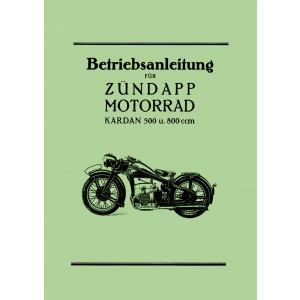 Zündapp K500 und K800 Betriebsanleitung