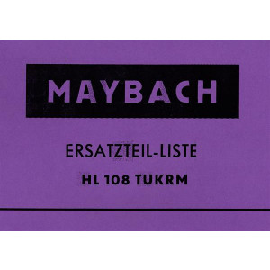 Maybach HL 108 TUKRM Ersatzteilkatalog