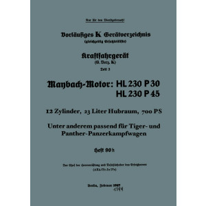 Maybach HL 230 P30/P 45 Ersatzteilkatalog