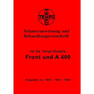 Tempo Front und A400 Betriebsanleitung