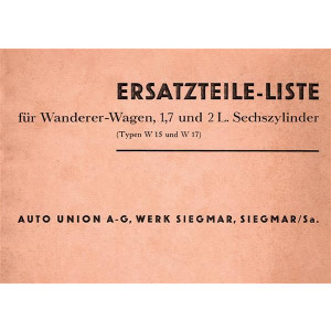 Wanderer W 15 /W 17 Ersatzteilkatalog