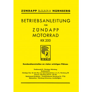 Zündapp KK200 Betriebsanleitung