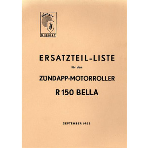 Zündapp Bella R150 Ersatzteilkatalog