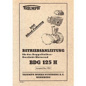 Triumph Motorrad BDG 125 H Betriebsanleitung
