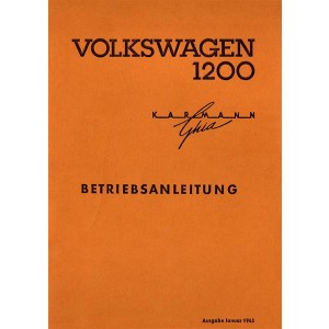VW 1200 Karrmann Ghia Betriebsanleitung