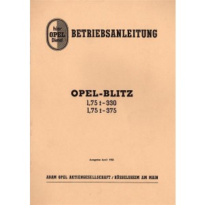 Opel Blitz 1,75 t Modelle 330 und 375 Betriebsanleitung