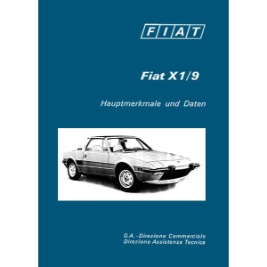 Fiat X1/9 Hauptmerkmale und Daten