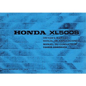 Honda XL 500 S Fahrerhandbuch