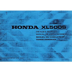 Honda XL 500 S Fahrerhandbuch